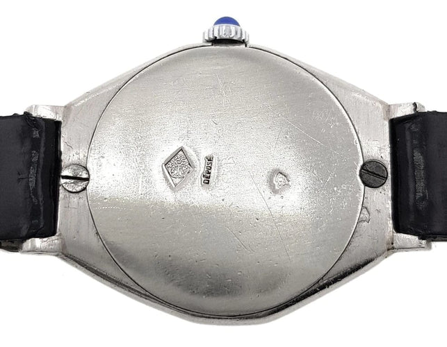Montre Ferdinand Verger Frères - Montre tonneau en platine sertie de diamants 58 Facettes