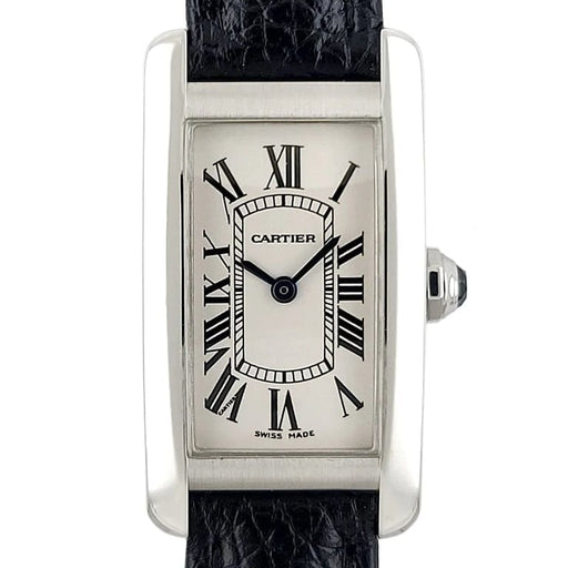 Montre Cartier Tank Américaine - Montre 2489 en or blanc 18 carats 58 Facettes