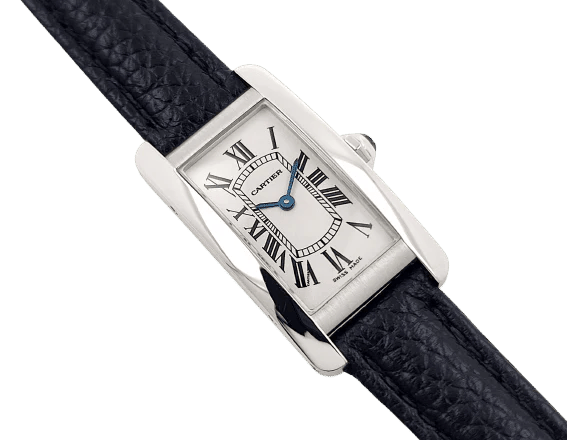 Montre Cartier Tank Américaine - Montre 2489 en or blanc 18 carats 58 Facettes