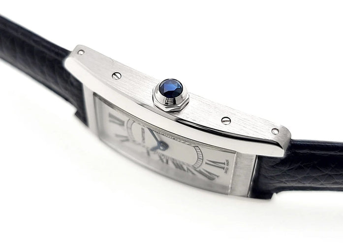 Montre Cartier Tank Américaine - Montre 2489 en or blanc 18 carats 58 Facettes