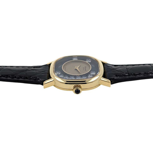 Montre Chopard Happy Diamonds - Montre coussin en or 18 carats et diamants 58 Facettes