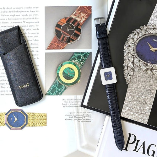 Montre Piaget Protocole 99042 - Montre rectangulaire ultra-plate en or blanc, cadran lapis-lazuli 58 Facettes