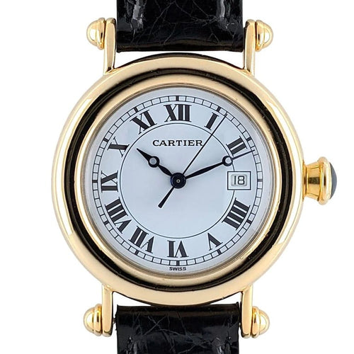 Montre Cartier Diabolo Date Large - Montre en or jaune 18 carats 58 Facettes