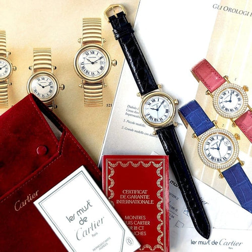 Montre Cartier Diabolo Date Large - Montre en or jaune 18 carats 58 Facettes