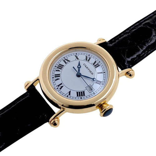 Montre Cartier Diabolo Date Large - Montre en or jaune 18 carats 58 Facettes