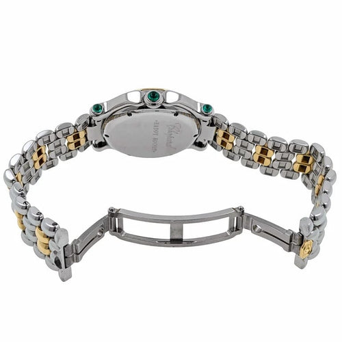 Montre Chopard Happy Sport Date - Montre en or 18 carats et acier, diamants et émeraudes 58 Facettes