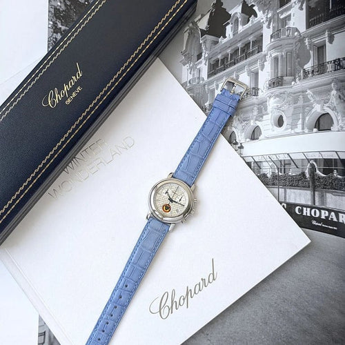 Montre Chopard - Montre chronographe Eagle Ski Club Gstaad réf. 8900 en acier 58 Facettes