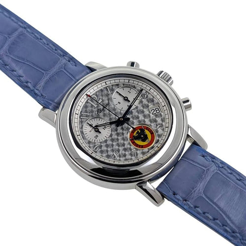 Montre Chopard - Montre chronographe Eagle Ski Club Gstaad réf. 8900 en acier 58 Facettes