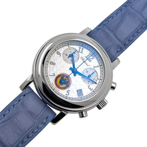 Montre Chopard - Montre chronographe Eagle Ski Club Gstaad réf. 8900 en acier 58 Facettes