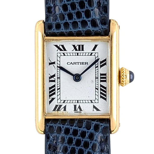 Montre Cartier Tank Louis Cartier - Montre petit modèle en or jaune 18 carats 58 Facettes