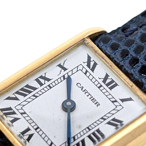 Montre Cartier Tank Louis Cartier - Montre petit modèle en or jaune 18 carats 58 Facettes