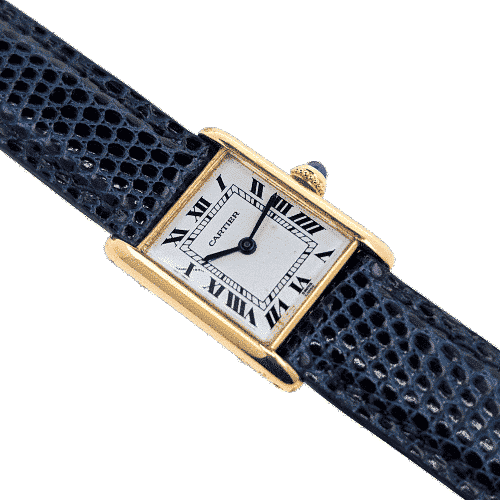 Montre Cartier Tank Louis Cartier - Montre petit modèle en or jaune 18 carats 58 Facettes