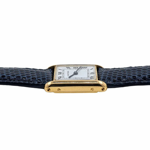 Montre Cartier Tank Louis Cartier - Montre petit modèle en or jaune 18 carats 58 Facettes