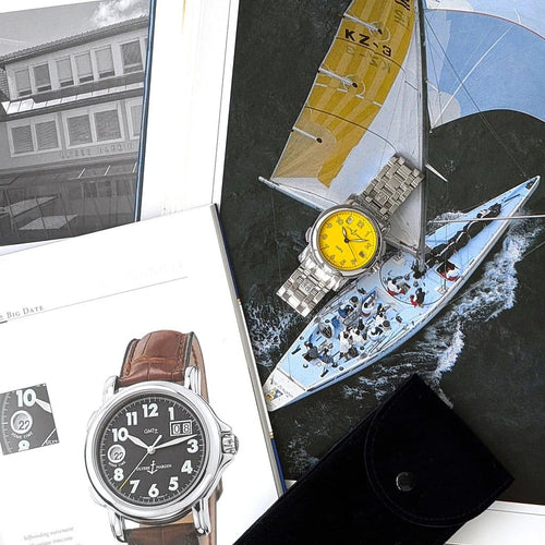 Montre Ulysse Nardin San Marco GMT - Montre automatique en acier cadran jaune 58 Facettes