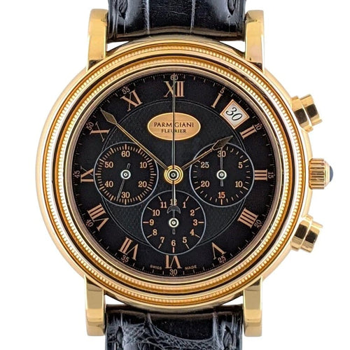 Montre Parmigiani Fleurier Toric - Montre chronographe date en or rose 18 carats 58 Facettes