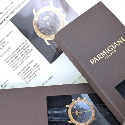 Montre Parmigiani Fleurier Toric - Montre chronographe date en or rose 18 carats 58 Facettes