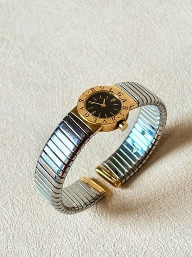 Montre BVLGARI Tubogas - Montre en or jaune 18 carats et acier BB192T 58 Facettes WC-2025-1569