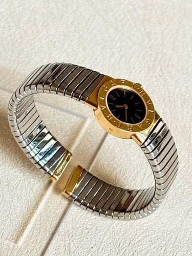 Montre BVLGARI Tubogas - Montre en or jaune 18 carats et acier BB192T 58 Facettes WC-2025-1569