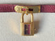 Montre Hermès Kelly - Montre à quartz en plaqué or et cuir bordeaux 58 Facettes WC-2025-1886
