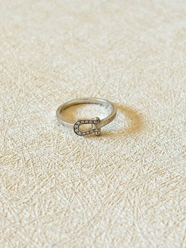 Bague 49 FRED Force 10 - Bague petit modèle en or blanc et diamants 58 Facettes WC-2025-2182