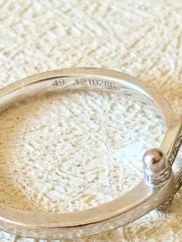Bague 49 FRED Force 10 - Bague petit modèle en or blanc et diamants 58 Facettes WC-2025-2182