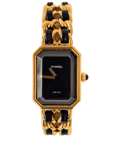 Montre CHANEL Première - Montre quartz taille S bracelet plaqué or et cuir 58 Facettes WC-2025-2360