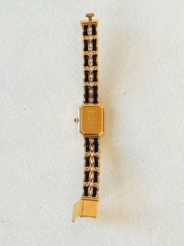 Montre CHANEL Première - Montre quartz taille S bracelet plaqué or et cuir 58 Facettes WC-2025-2360