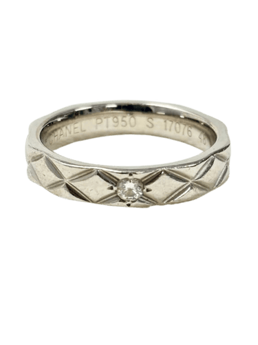 Bague 48 Chanel Coco Crush - Bague mini motif matelassé en platine diamant 58 Facettes WC-2025-2214