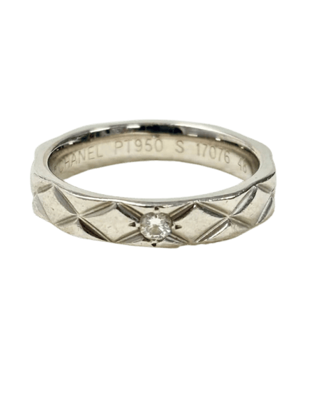 Bague 48 Chanel Coco Crush - Bague mini motif matelassé en platine diamant 58 Facettes WC-2025-2214