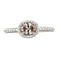Bague 55 Bague en or blanc 18 carats avec diamant champagne et diamants 58 Facettes AO-0002