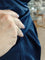 Bague 54 Bague en or blanc 18 carats avec diamant champagne et diamants 58 Facettes AO-0010