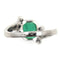 Bague 54 Bague en or blanc 18 carats avec émeraude et diamants 58 Facettes AO-0009