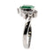 Bague 54 Bague en or blanc 18 carats avec émeraude et diamants 58 Facettes AO-0009