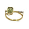 Bague 54 Bague en or blanc 18 carats avec saphir jaune et diamant 58 Facettes 53152316