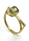 Bague 54 Bague en or blanc 18 carats avec saphir jaune et diamant 58 Facettes 53152316