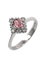 Bague 54 Bague en or blanc 18 carats avec saphir Padparadscha et diamant 58 Facettes 69044833