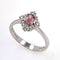 Bague 54 Bague en or blanc 18 carats avec saphir Padparadscha et diamant 58 Facettes 69044833