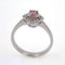 Bague 54 Bague en or blanc 18 carats avec saphir Padparadscha et diamant 58 Facettes 69044833