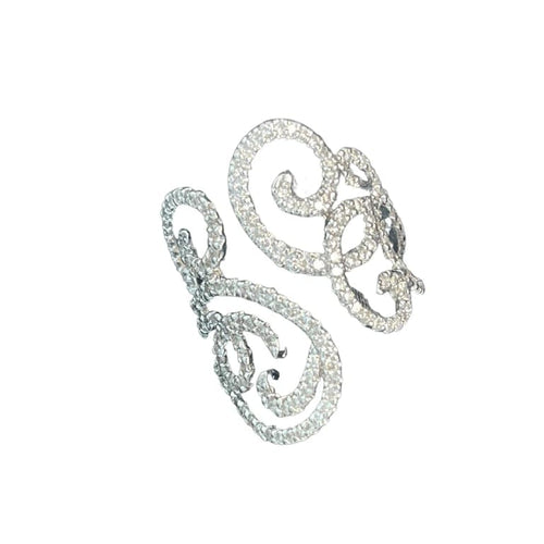 Bague 53 Bague dentelle en or blanc 18 carats et diamants 58 Facettes