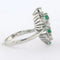 Bague 60 Bague en or blanc 14 carats avec émeraude et diamants 0,85 ct 58 Facettes