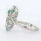 Bague 60 Bague en or blanc 14 carats avec émeraude et diamants 0,85 ct 58 Facettes