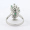 Bague 60 Bague en or blanc 14 carats avec émeraude et diamants 0,85 ct 58 Facettes