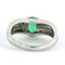 Bague 51 Bague en platine 900 sertie d’une émeraude 0,80 ct et diamants 58 Facettes
