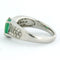 Bague 51 Bague en platine 900 sertie d’une émeraude 0,80 ct et diamants 58 Facettes