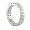 Bague 57 Bague en or blanc 18 carats sertie de diamants taille brillant 2,00 ct 58 Facettes