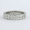 Bague 57 Bague en or blanc 18 carats sertie de diamants taille brillant 2,00 ct 58 Facettes