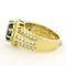 Bague 55 Bague en or jaune 18 carats avec saphir et diamants 58 Facettes