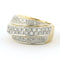 Bague 54 Bague en or bicolore sertie de diamants taille brillant jusqu’à 1,00 ct 58 Facettes