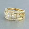 Bague 55 Bague motif harpe en or jaune 18 carats et diamants taille brillant 58 Facettes