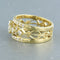 Bague 55 Bague motif harpe en or jaune 18 carats et diamants taille brillant 58 Facettes